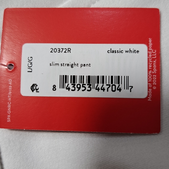 SPANX Women's Slim Straight Pants in Classic White Size L 20372R Grey Linings - Picture 12 of 16